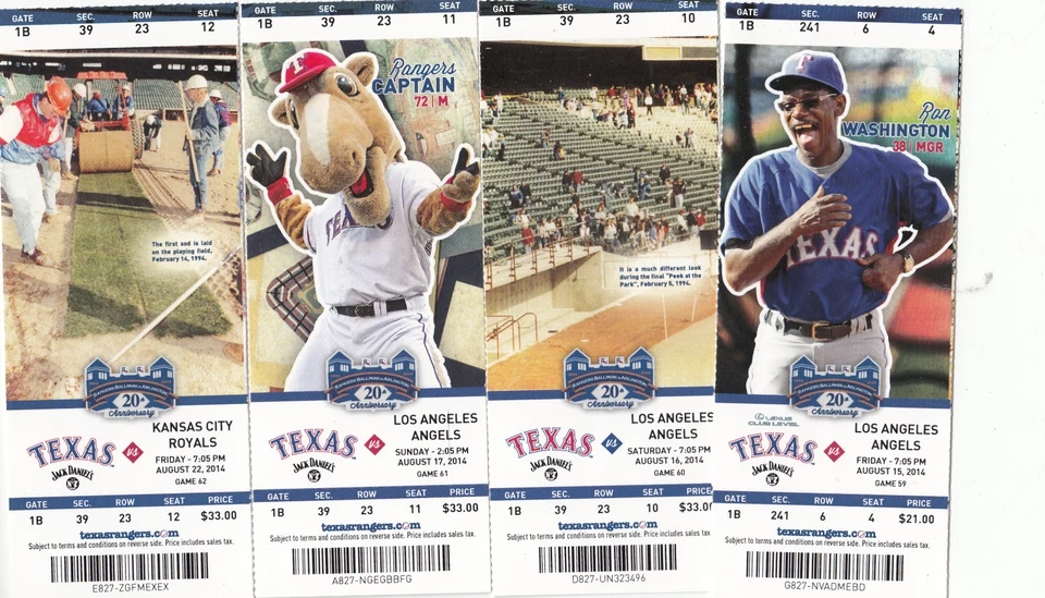 2014 TEXAS RANGERS PICK YOUR GAME DARVISH 2ND HALF TICKET STUB MANY DATES - Image 4 of 4