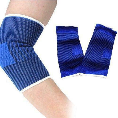 2 x Elastic Elbow Support Neoprene Protection Sports Gym Weights Running Support - Picture 2 of 3
