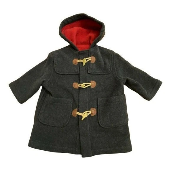 United Colors of Benetton Kids XS Navy Wool Winter Coat Toggles