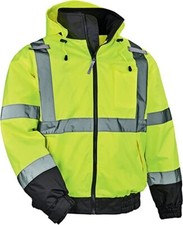 Ergodyne High Visibility Reflective Winter Jacket Zip Out Fleece Liner 5X