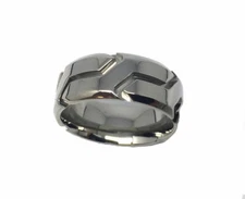 9mm Men's or Ladies Titanium High Polish with Groove Pattern wedding band ring 