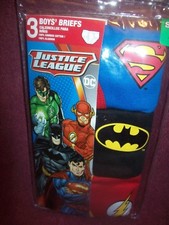 Boys JUSTICE LEAGUE Underwear / Briefs Little Boys Size 4 THREE Pairs NEW NWT