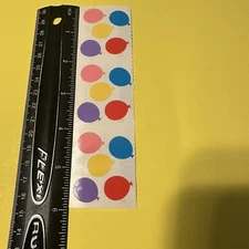 SMALL BALLOON Sticker(15pc) Mrs.Grossmans•1981 Stickers By The Yard 5 SHEETS