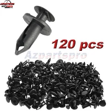 120pc Clips Rivets Retainer Fender Bumper Push Pin Fastener Plastic Fit 8mm Hole