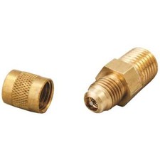 MEC ME-VB2 1/4 in. MNPT x 1/4 in. Flare Presto Style Schrader Valve