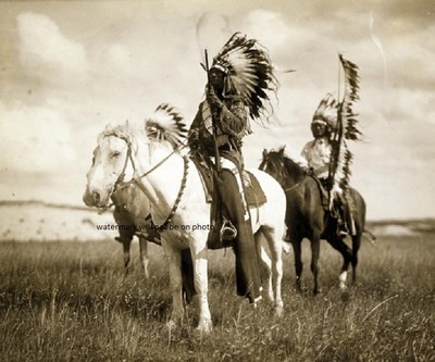  Sioux Chiefs Native Americans on Horseback , Indians, Old West 8''x 10'' Photo 29