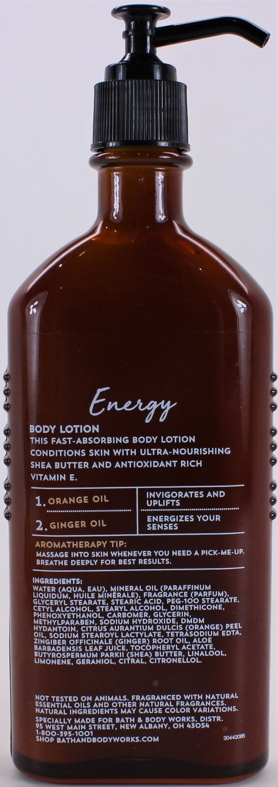 QTY 2-  Bath & Body Works ORANGE + GINGER Lotion ENERGY Moisturizer 6.5oz
