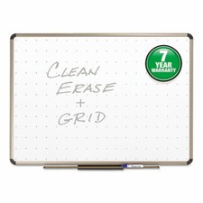 Quartet Prestige Clean Erase Grid Whiteboard 24" 18" Euro Titanium Frame