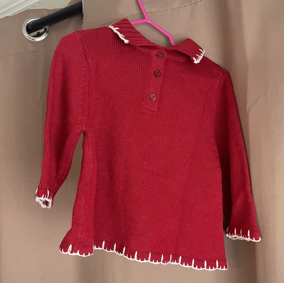 Suéter Navidad VINTAGE 24 meses BT Niños Unisex Suéter Rojo Foto 2 de 4