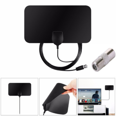 TV Antenna HDTV DVB-T2 Flat HD Digital Indoor Amplified 50 Mile Range TVFo_z8