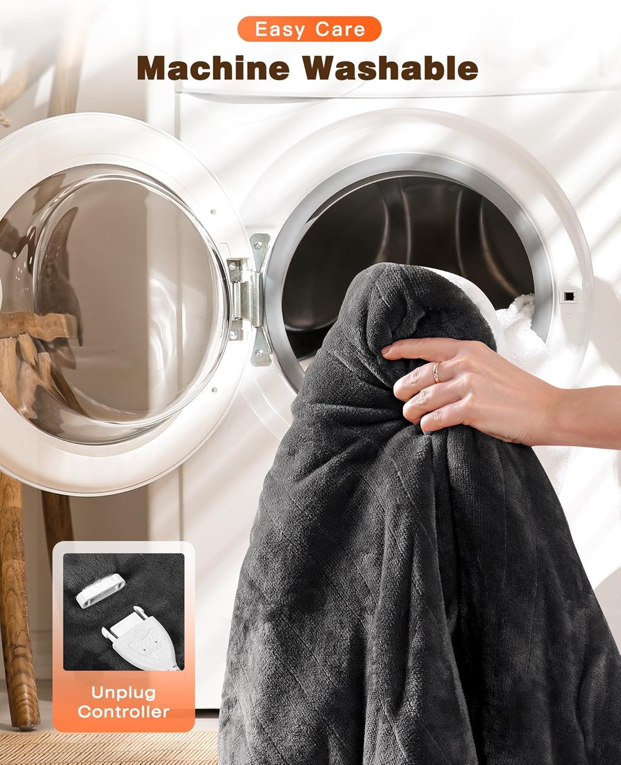 Wearable Heated Blanket - Cozy Gift for Women, Mom, Men| Reversible Flannel & Sh