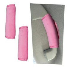 2PCS Car Inside Door Handle Protector - Soft Plush Grab Handle Cover for Pink