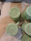VINTAGE FIRE KING JADEITE D HANDLE OVEN WARE COFFEE CUPS 8 OZ GREEN 7PCS  — photo 8