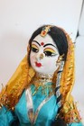 VTG Beautiful Handmade Indian Doll Woman Churning Butter Pottery Face & Hands  — photo 5