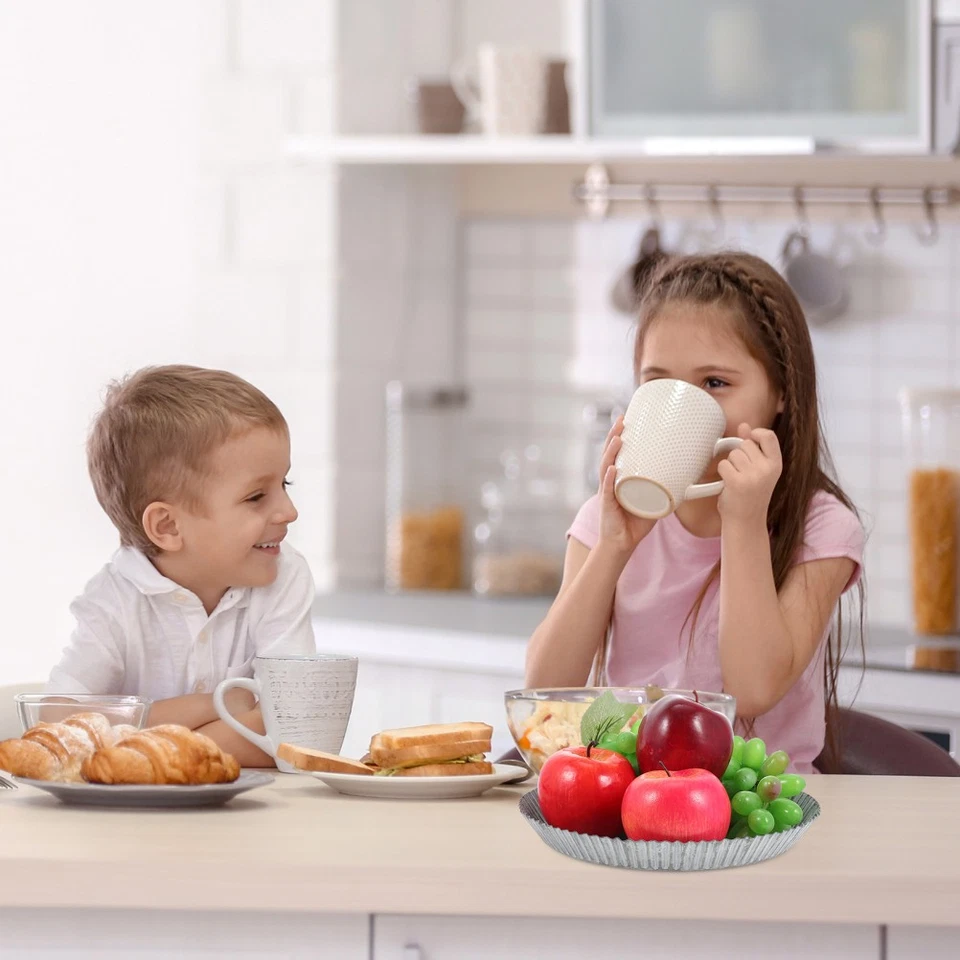 Decorative Desktop Serving Plate Metal Food Plate Water Pot Cup Serving Tray