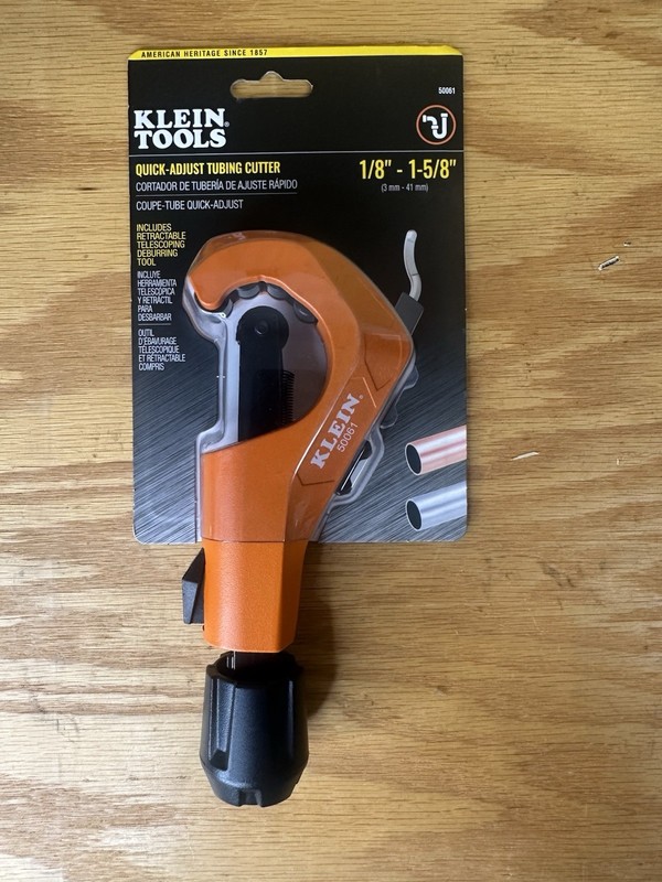 KLEIN TOOLS 50061  1-5/8-Inch Quick-Adjust Tubing Cutter