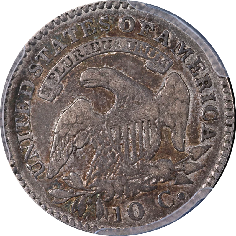 Moneda de diez centavos busto 1824/2 graduación profesional VF25 excelente atractivo visual buen golpe Foto 2 de 4