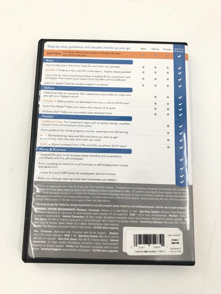 2014 TurboTax Home & Business for Windows & MAC - Image 4 of 4