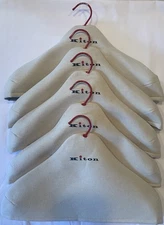 Kiton Thin Non-slip Hangers (Set Of 5) 14” Hanger 15” With Cover