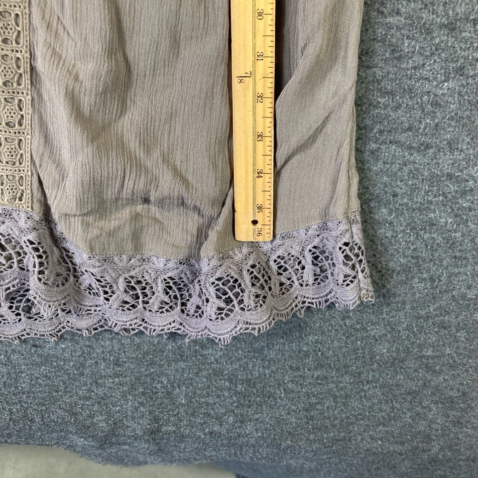 Maxi Falda Chicos Boho Panel Encaje Para Mujer 2 Grandes Marrón Cintura Elástica Grunge Foto 4 de 4