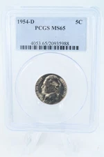 1954-D PCGS MS65 Jefferson Nickel Business Strike 5C