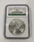 1986 Silver Eagle NGC MS69 Windy City Monster Box Hoard Label KEY DATE