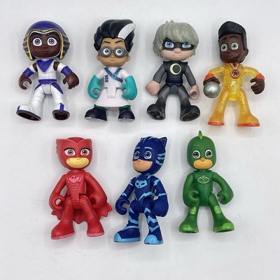 Pj Masks Heroes Villains Figures Romeo Lunar Girl Pharaoh Boy Newton Star Lot 7x