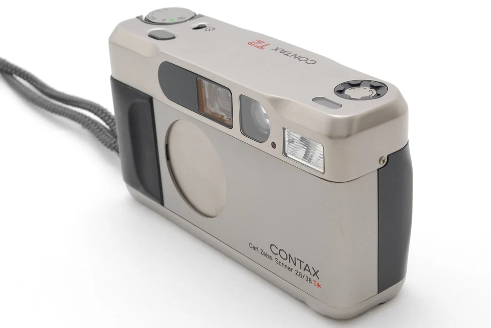 [CASI COMO NUEVO con Estuche] Correa para cámara fotográfica Contax T2 plateada Point & Shoot 35 mm JAPÓN - Imagen 4 de 4