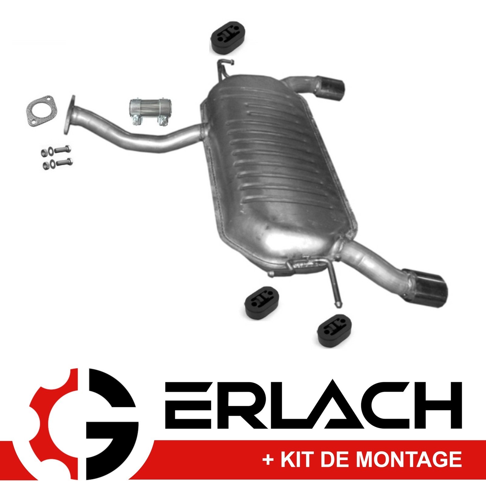 Silencieux arrière pour Hyundai Tucson et Kia Sportage 2.0 CRDi en acier