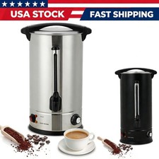 Commercial 14L / 16L Coffee Urn Hot Drink Dispenser Stainless Steel Double-Wall