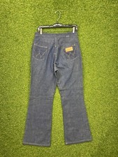 Vintage 70s Wrangler Low Rise Bell Bottom Patch Pocket Flare Jeans 15/16 28x30