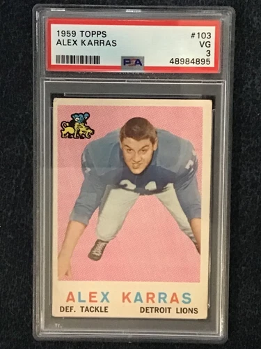 1959 Topps Football #103 ALEX KARRAS SECOND SEASON CARD PSA VG 3