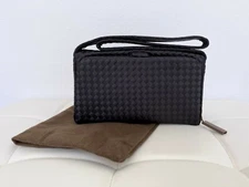 NEW BOTTEGA VENETA Black Handbag Shoulder Top Handle Bag Evening Clutch Women's 