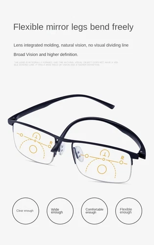 Transition Reading Glasses Photochromic Blue Light Blocking Near Far Multifocal - Picture 20 of 27