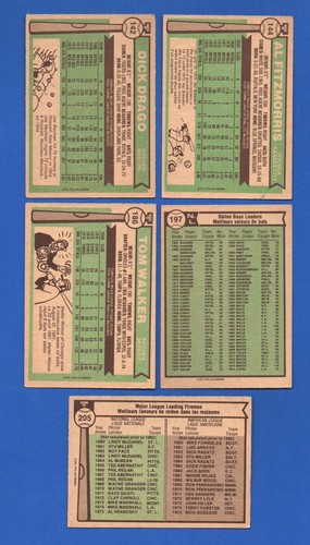1976 OPC O PEE CHEE TOPPS 133-264 MLB BASEBALL CARD ERROR & VARIATION SEE LIST - Picture 105 of 245