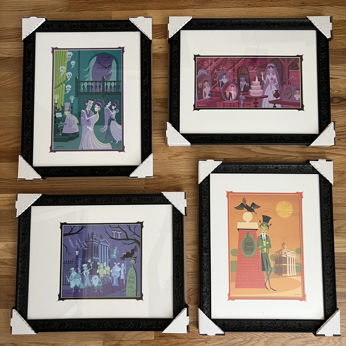 Josh Agle SHAG Disney Haunted Mansion Framed Print ⭐️ Set of 4