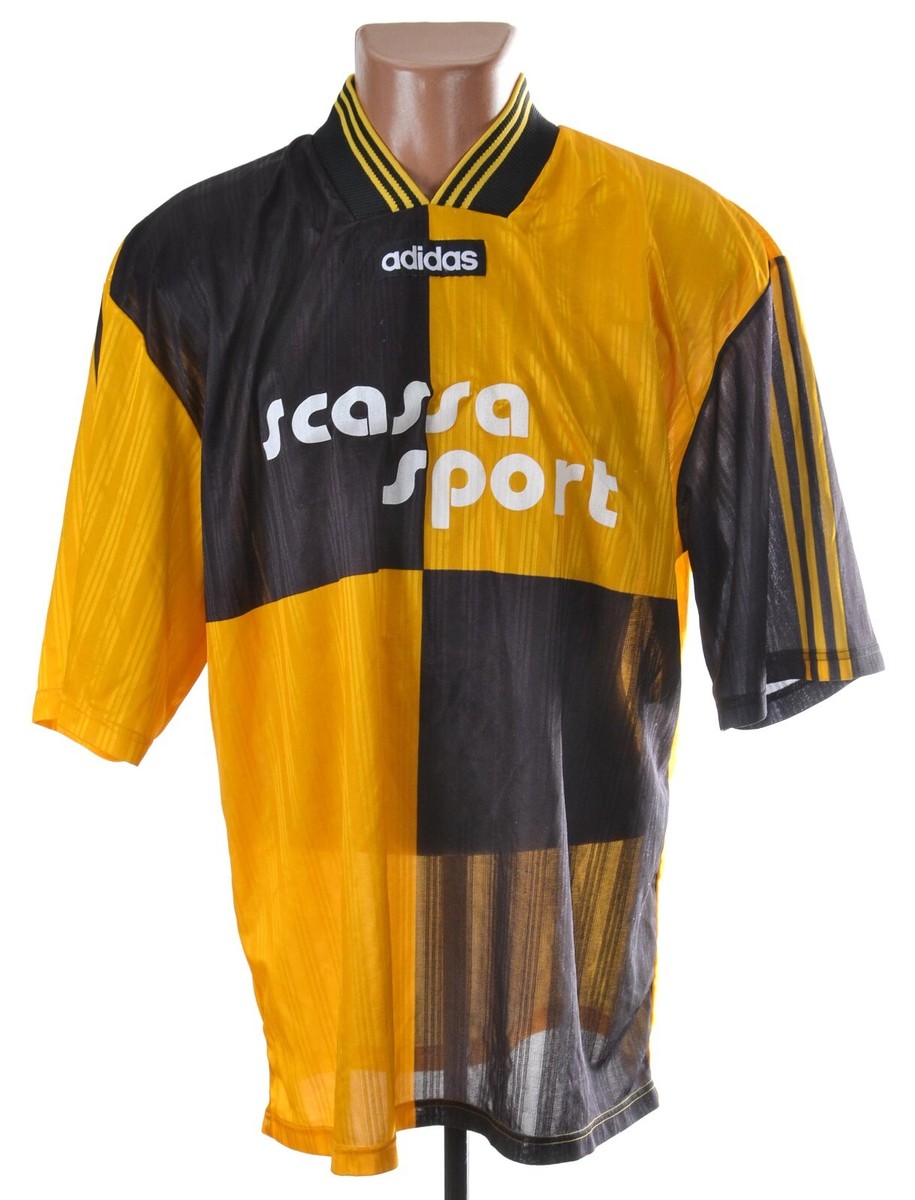 ADIDAS VINTAGE 1996/1998 YELLOW FOOTBALL SHIRT XL YOUNG BOYS