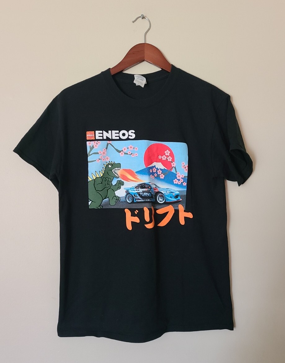 RARE Eneos Daijiro Yoshihara T-Shirt feat. Godzilla, Cherry