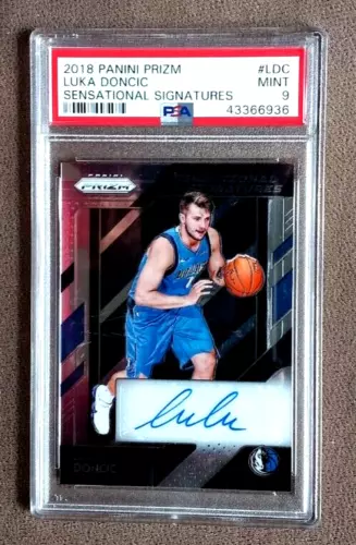 2018-19 Prizm Luka Doncic Sensational Signatures Rookie Auto ~ PSA Graded 9 Mint