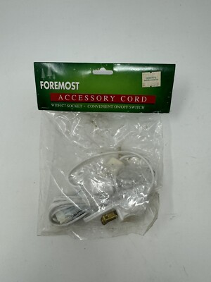 Foremost Accessory Cord With C7 Socket Convenient On Off Switch New