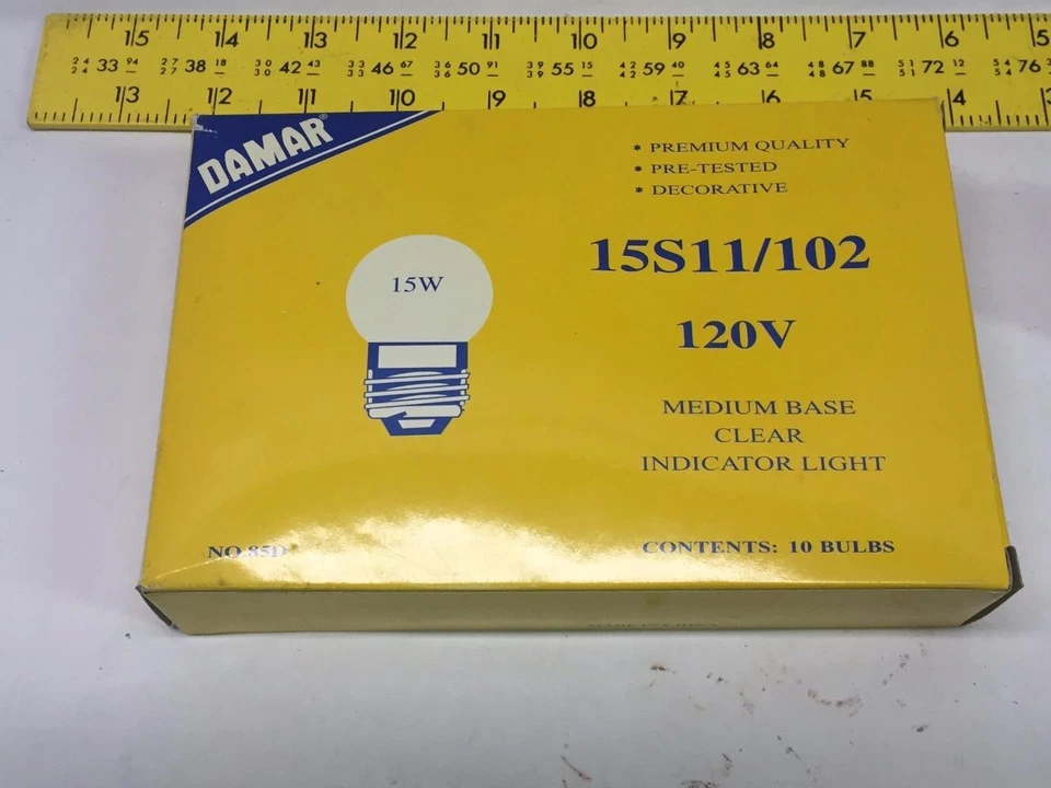 Damar 15S11/102 No. 85D 15W 120V Clear Indicator Light (Box of 10) - Image 2 of 4