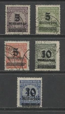 Germany 1923   short set inflation issues used, $ 246.00