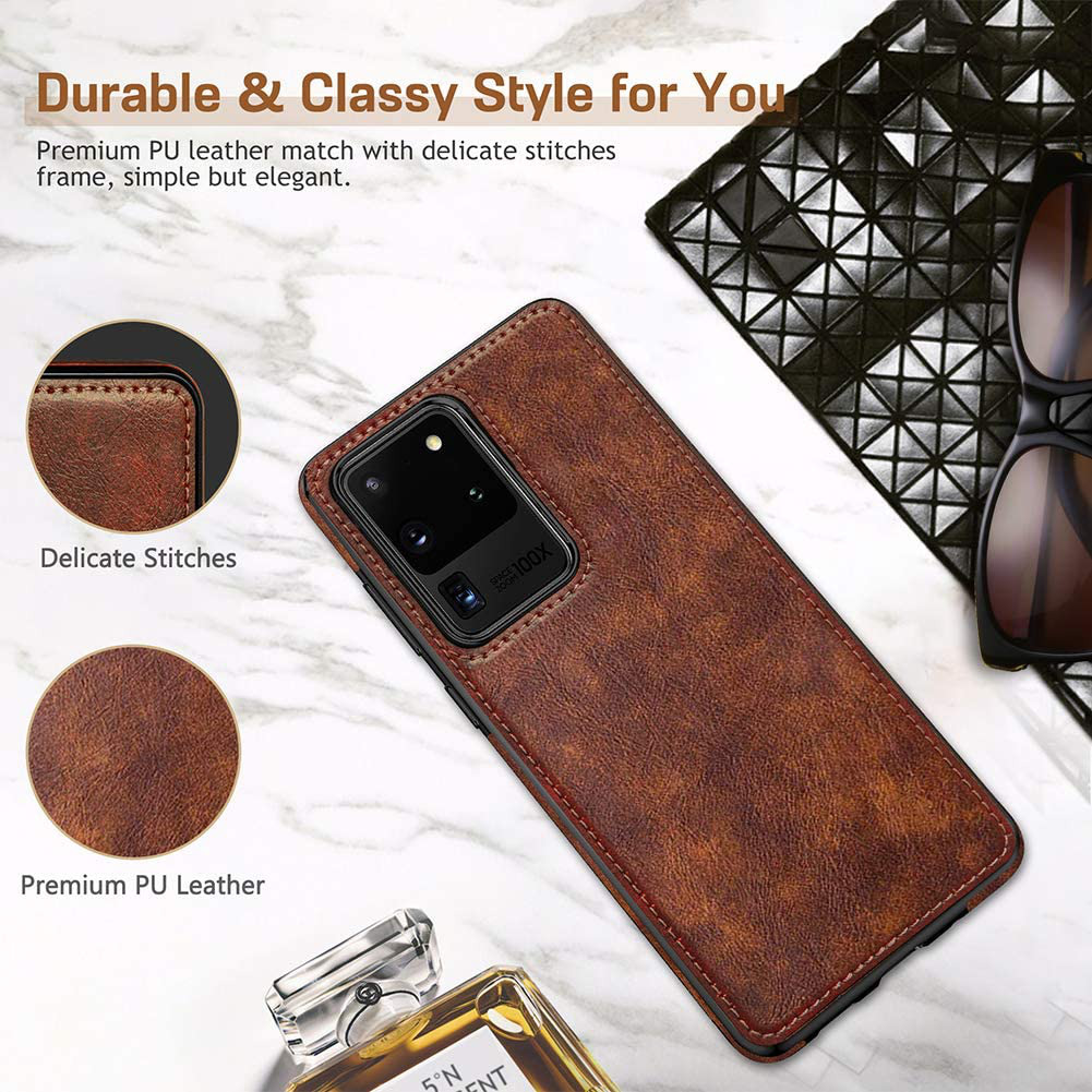 Samsung Galaxy S20 Ultra Case Premium Leather Luxury PU Shockproof