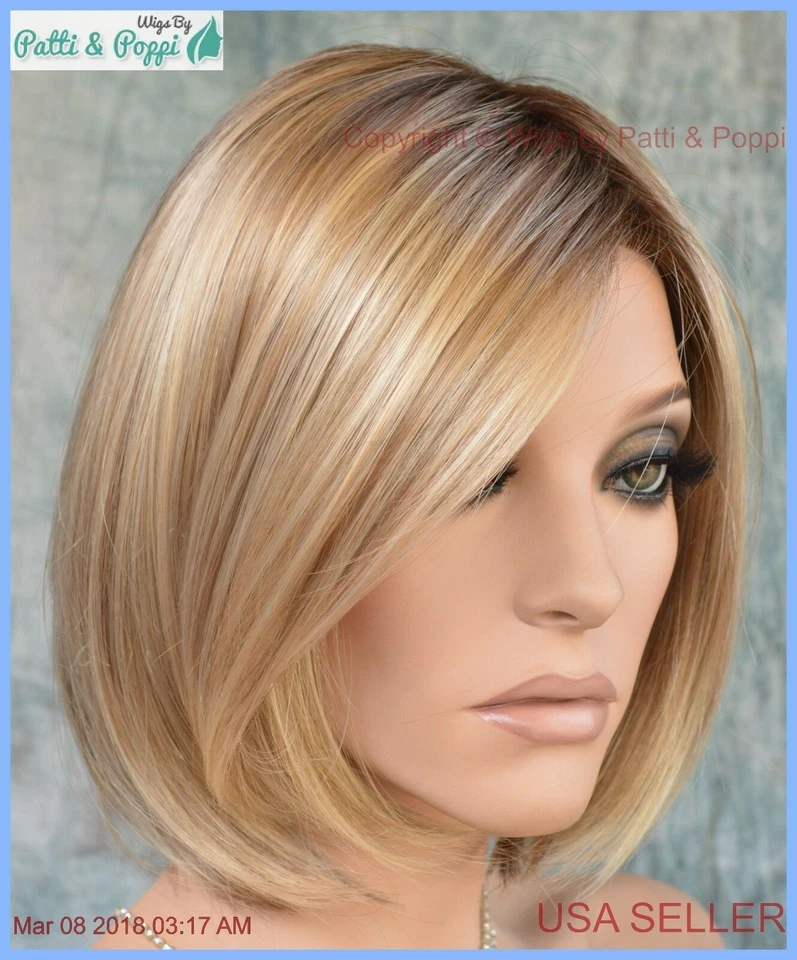 Peruca KRISTI por JON RENAU cor 12FS8 estilo mais novo! Frente de renda, 100% amarrada à mão - Imagem 2 de 4