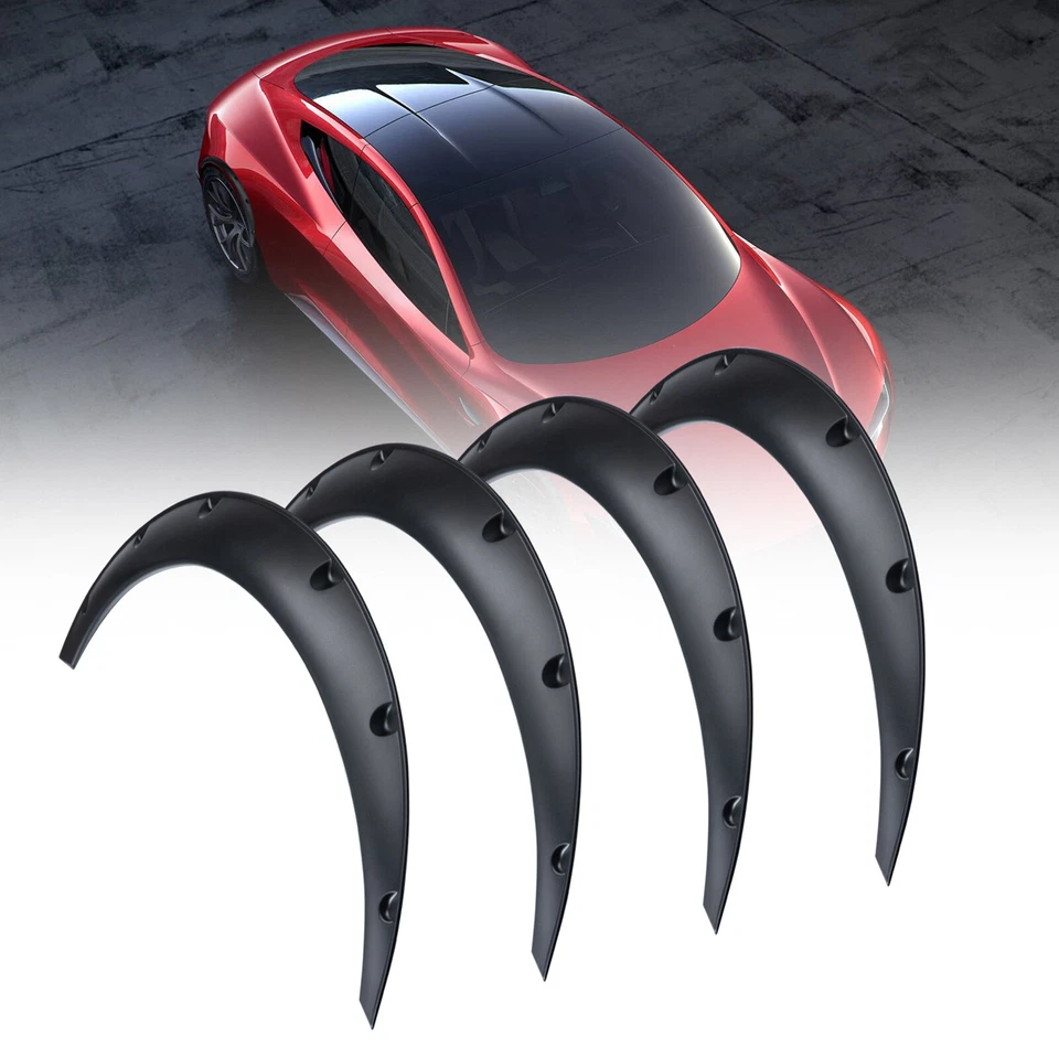 4pcs Matte Fender Flares Extra Wide Wheel Arch Mudguard 35" For Mazda RX-7 RX7 - Image 4 of 4