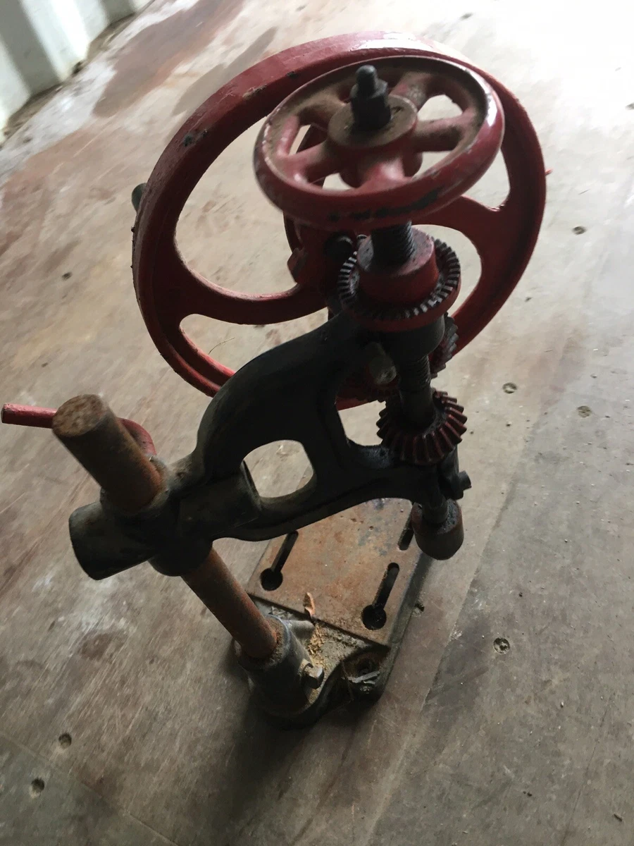Vintage Bench Manual Drill Press Bolt Down Rare Barn Find