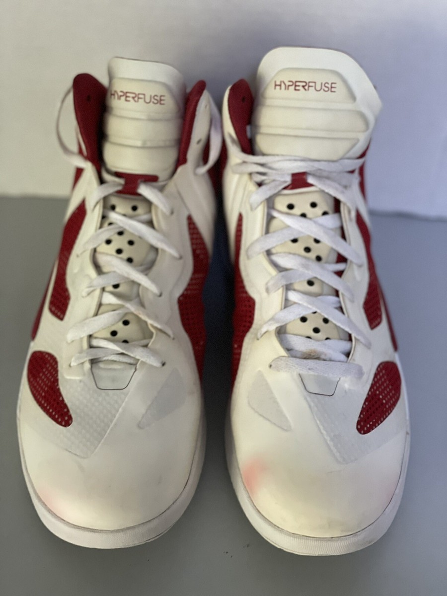 NIKE ZOOM HYPERUSE mens basketball shoes red white 2011 size  display picture 1