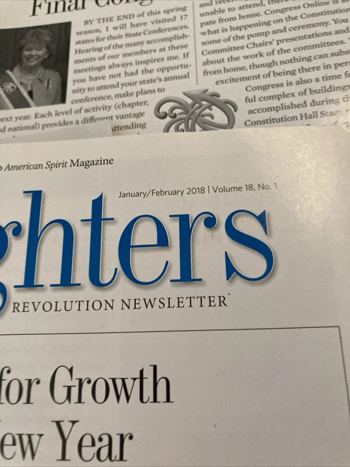 2018 American Spirit Daughters of the American Revolution Magazine Newsletters - Image 2 of 4