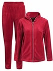 Brandtex Nicki Velours Jogginganzug, Jogger, Hausanzug, 80% Baumwolle weinrot