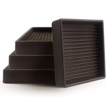 CasterMaster Non Slip Furniture Pads - 4x4 Square Rubber Anti Skid